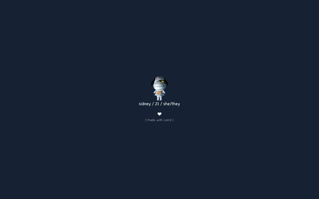 Carrd profile picture for @sleepyhead